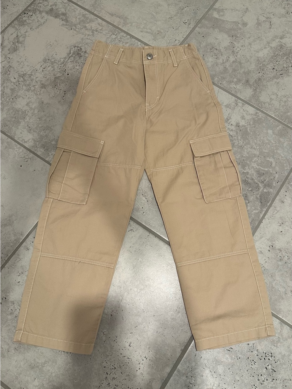 H&M Beige Cargo Pants with Utility Pockets